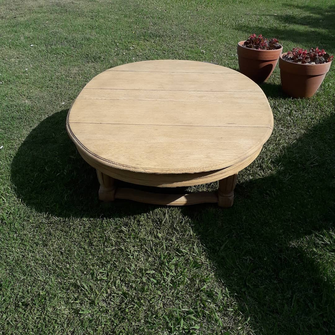Mesa de madera después del arenado - Pilar