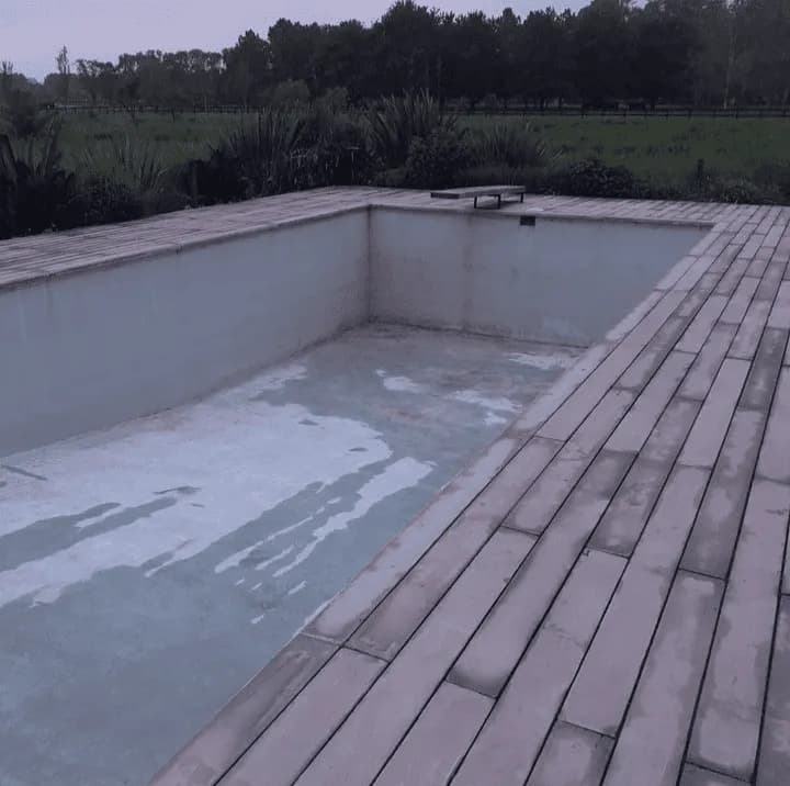 Pileta antes del arenado