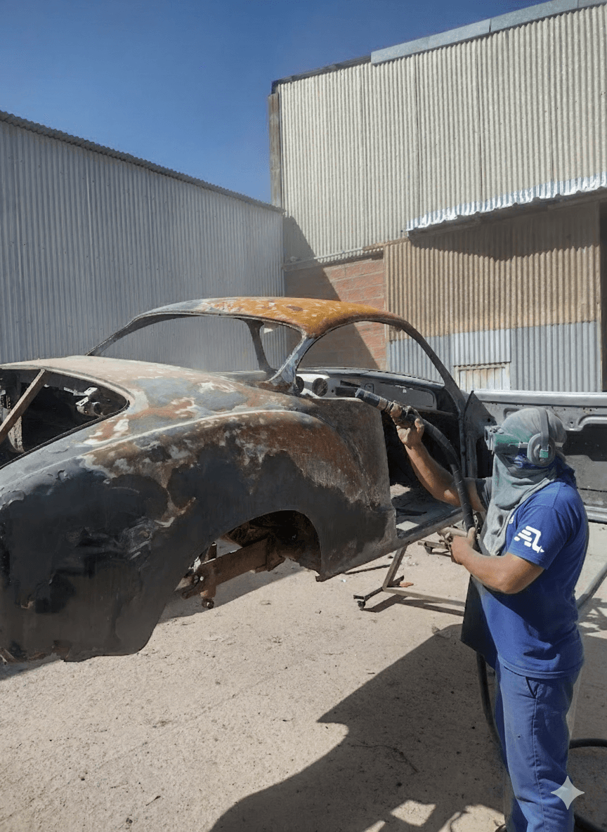 Arenado profesional de vehículos